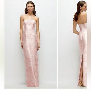 Elegant Pink Strapless Dress